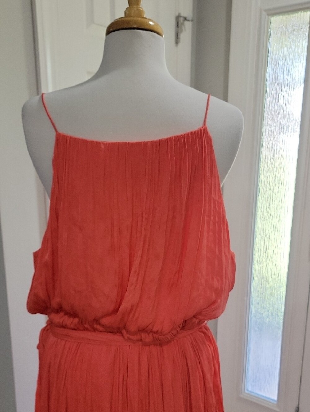 Banana Republic Coral Pleated Maxi Dress - Picture 5 of 9